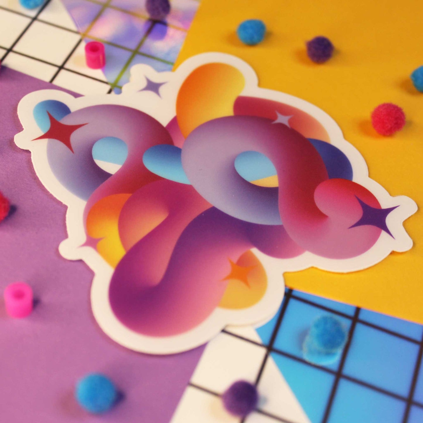 Clear Colorful Aesthetic Sticker