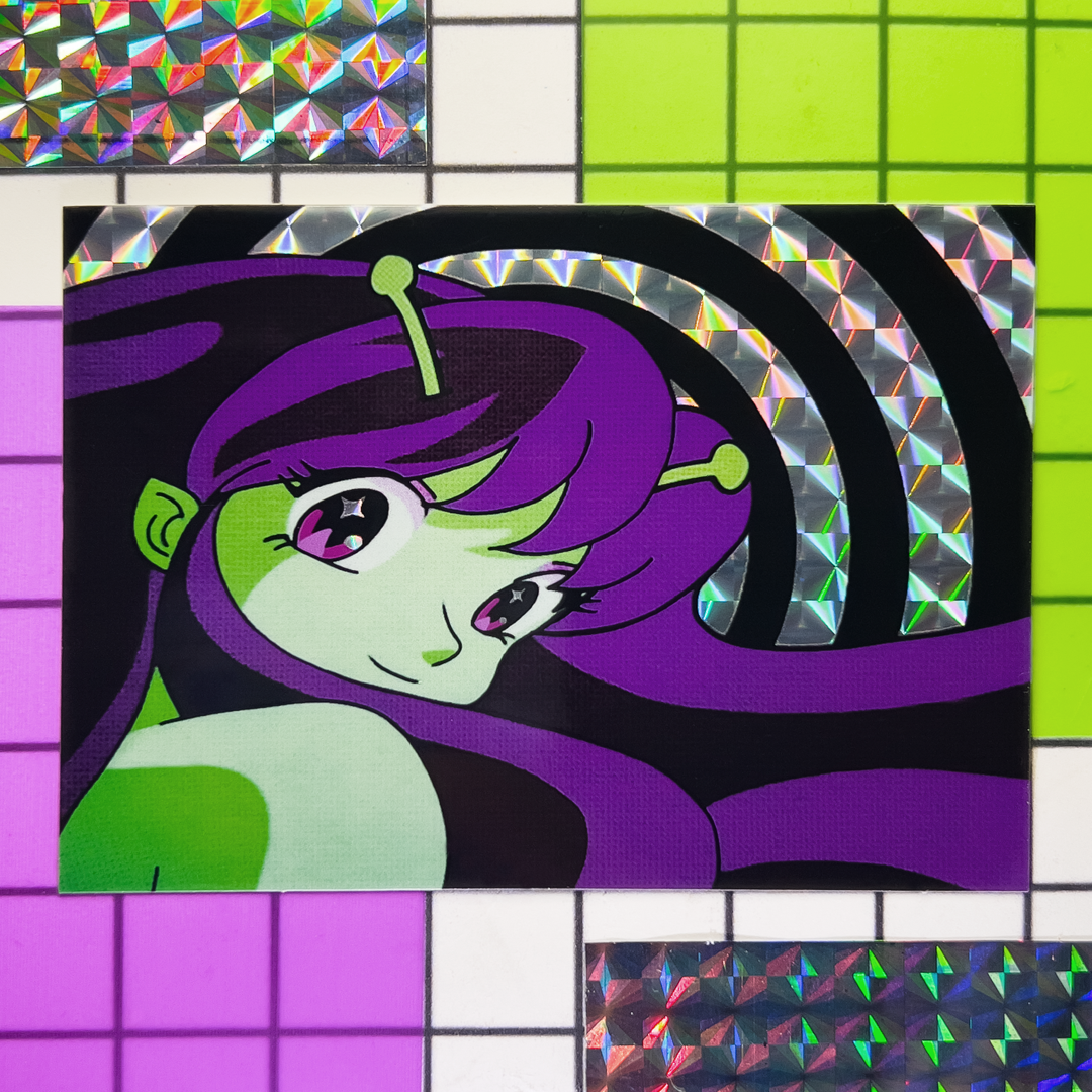 Alien Anime Girl Sticker