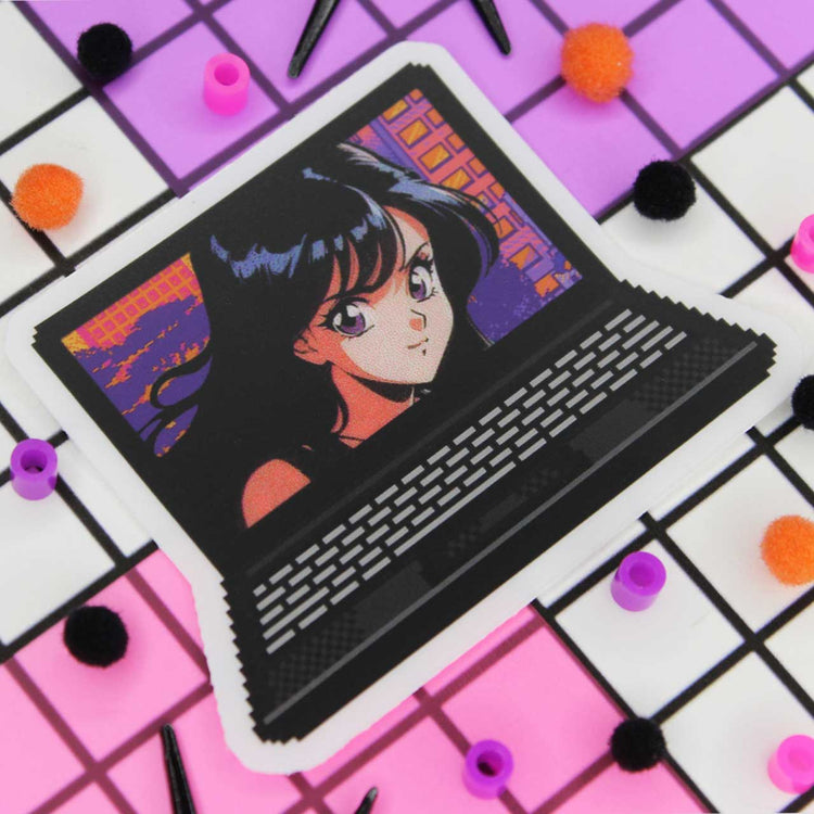 Anime Girl Pixel Art Sticker – Prismatash
