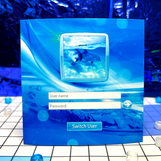 Frutiger Aqua 2000's Sign In Print