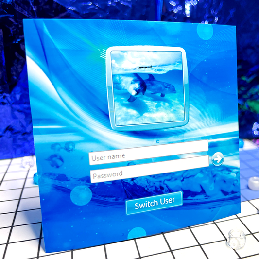 Frutiger Aqua 2000's Sign In Print