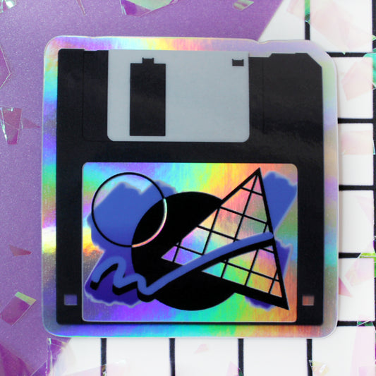 Vaporwave Aesthetic Floppy Disk Sticker