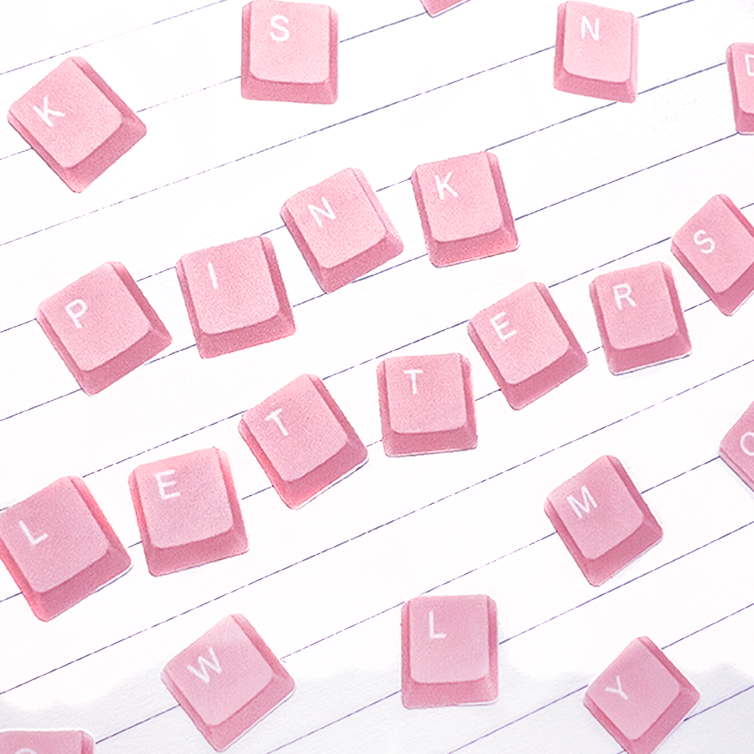 Keyboard Letter Sticker Sheet | Journaling Supplies | Planner Letter Stickers