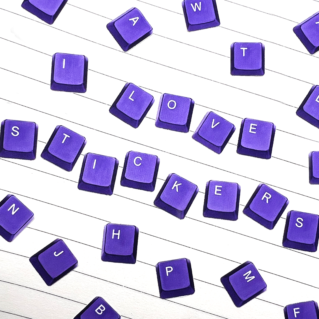 Keyboard Letter Sticker Sheet | Journaling Supplies | Planner Letter Stickers