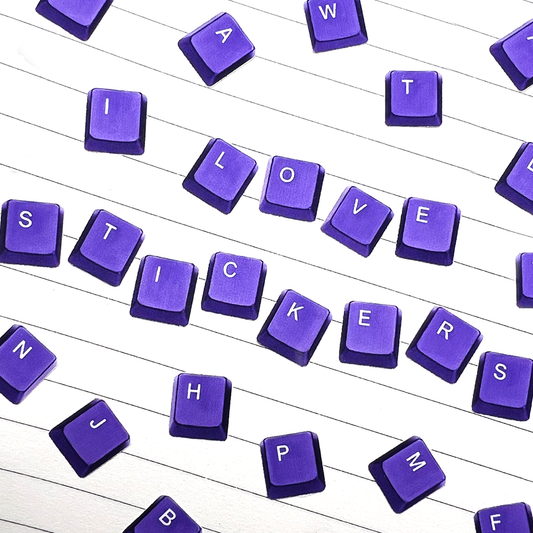 Keyboard Letter Sticker Sheet | Journaling Supplies | Planner Letter Stickers