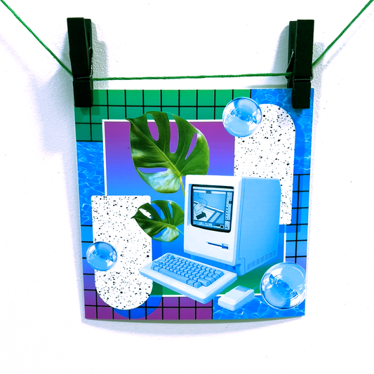 Vaporwave Computer Mini Print