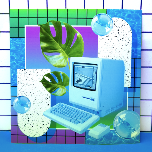 Vaporwave Computer Mini Print