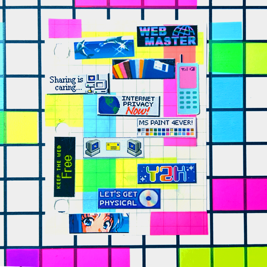 Old web button sticker sheet | 88 x 31 | Deco Stickers