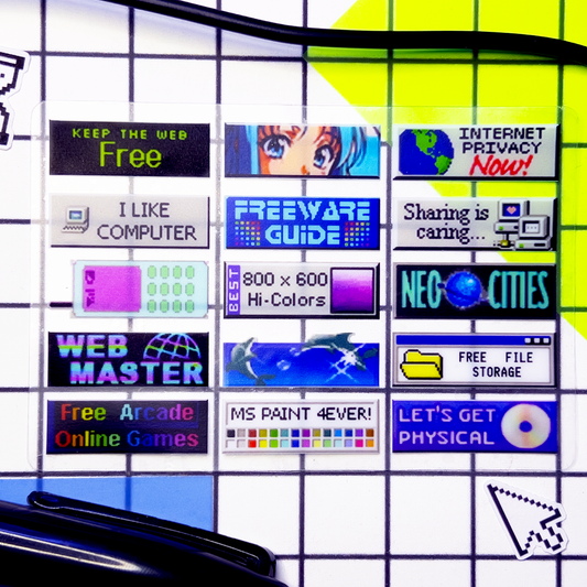 Early Internet Buttons Sticker