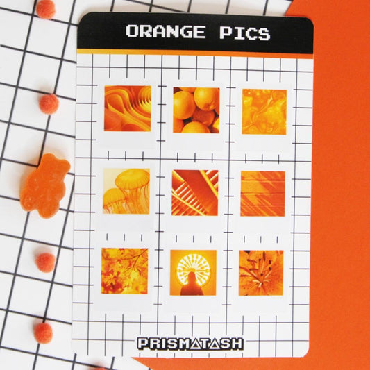 Orange Aesthetic Sticker Sheet