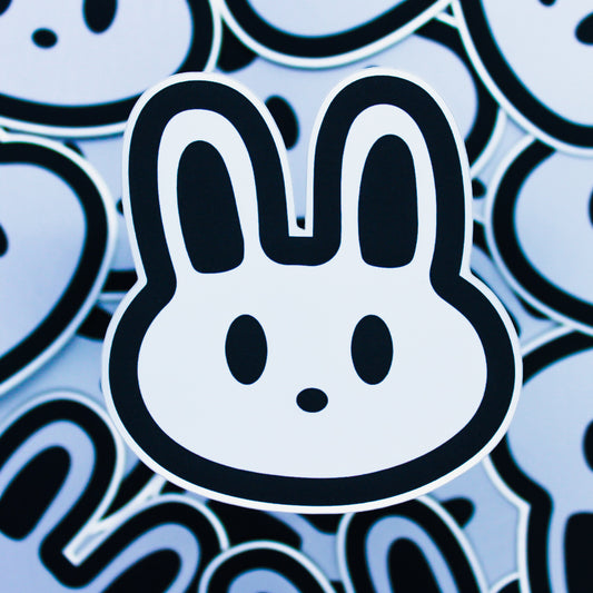 Cute and Kawaii White Bunny Sticker 