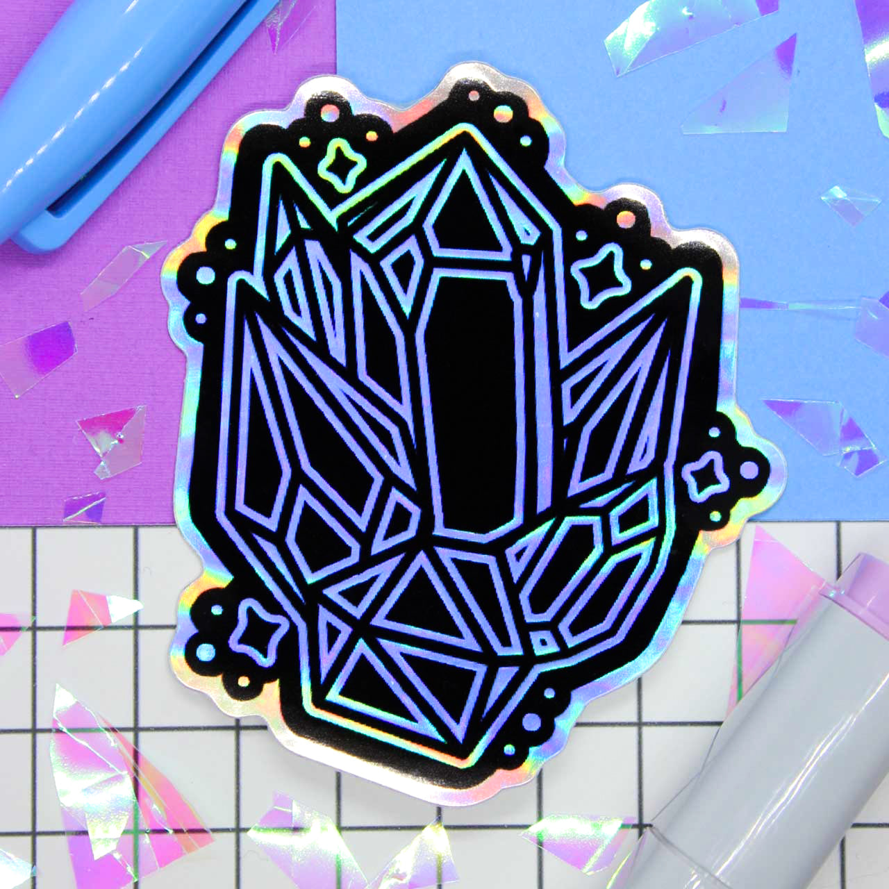 Mystic holographic crystal sticker 