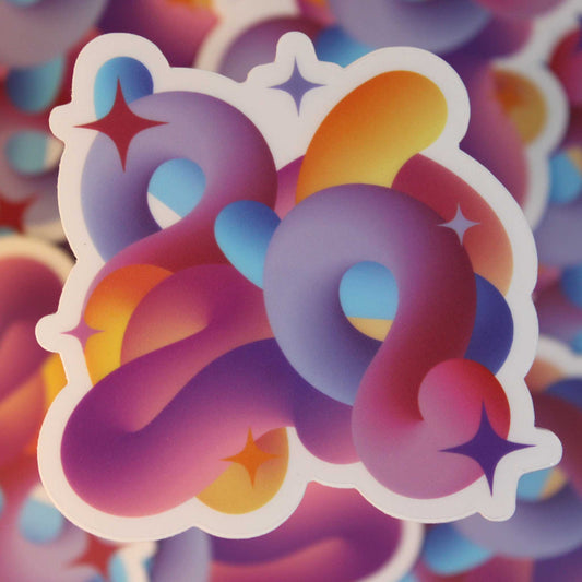 Clear Colorful Aesthetic Sticker