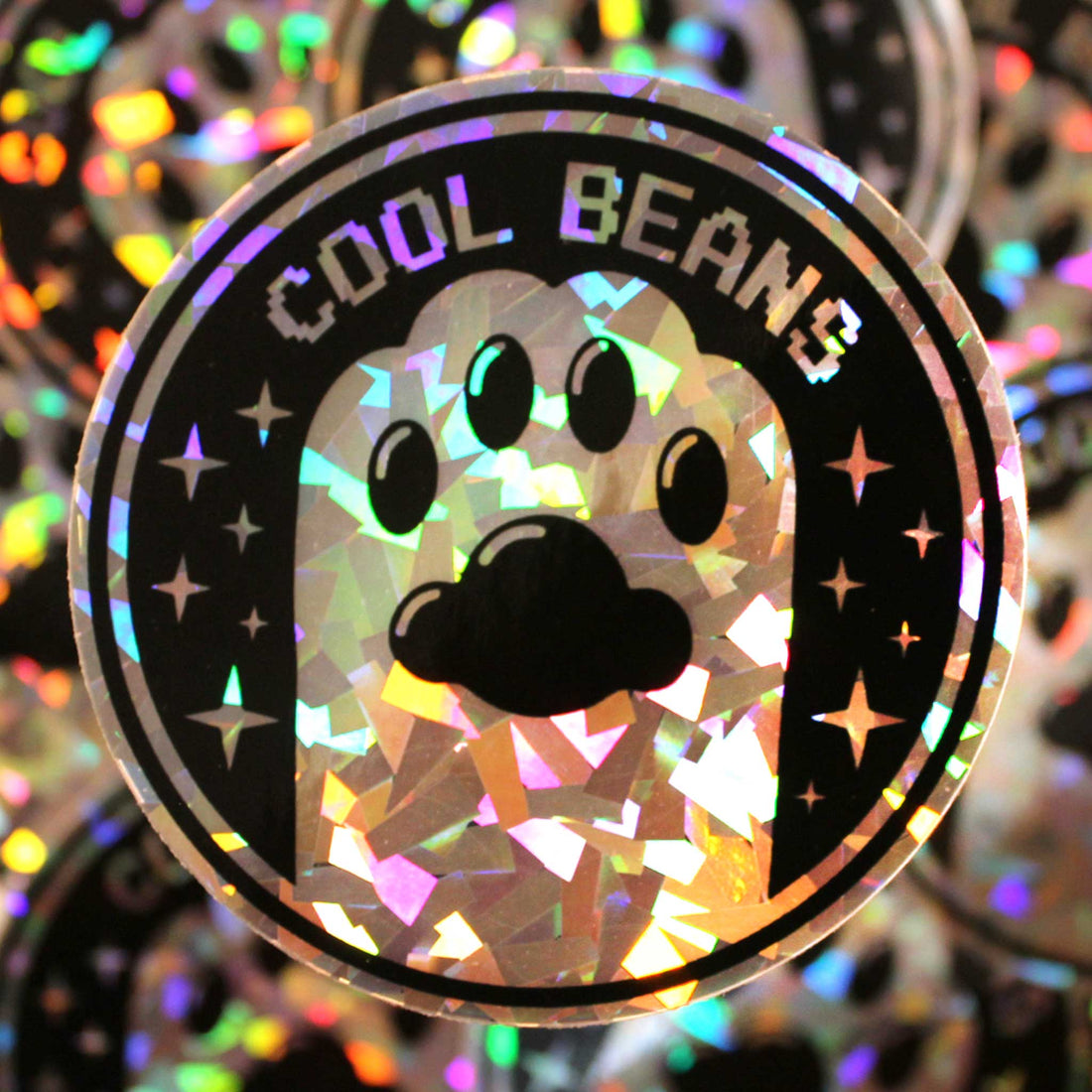 Holographic Cool Beans Sticker – Prismatash