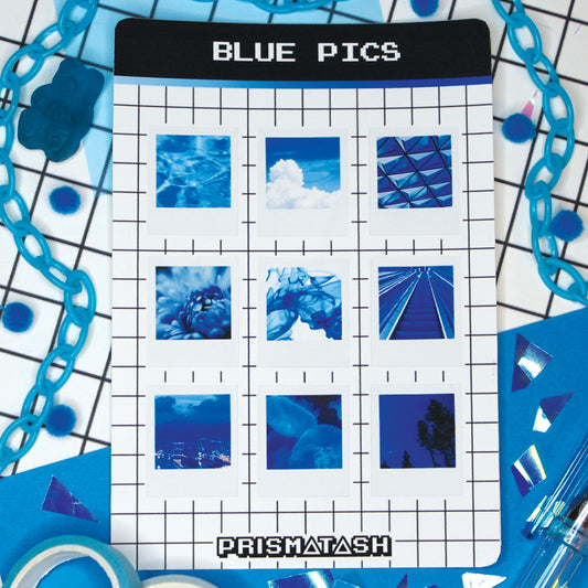 Blue Aesthetic Deco Sticker Sheet