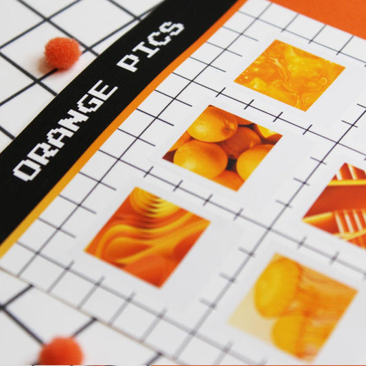 Orange Aesthetic Sticker Sheet