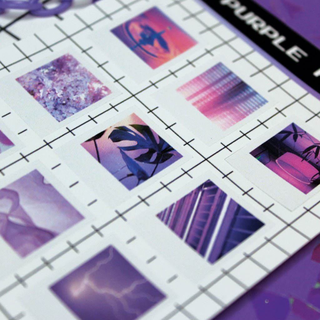Purple Aesthetic Deco Picture Sticker Sheet