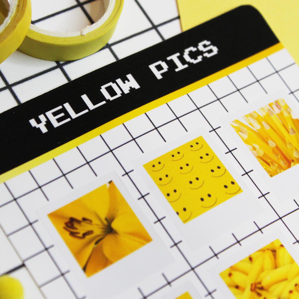 Yellow Aesthetic Sticker Sheet